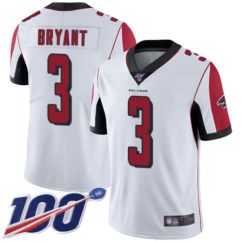 Atlanta Falcons Limited White Men Matt Bryant Road Jersey NFL Football 3 100th Season Vapor Untouchable